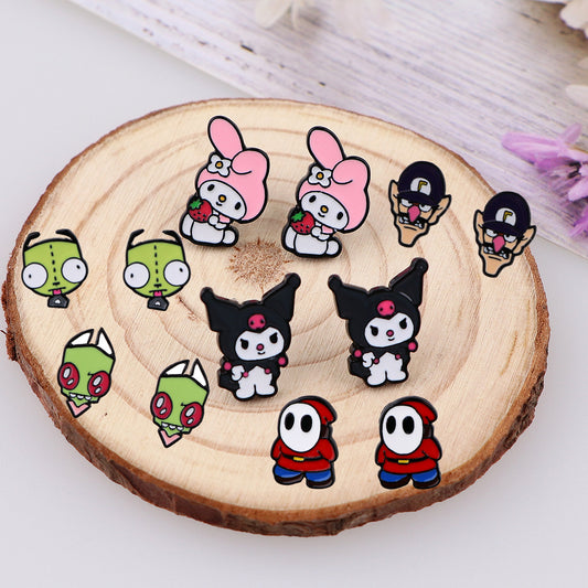 Alloy cartoon anime earrings (Minimo de Compra 5) MYA-KuB018