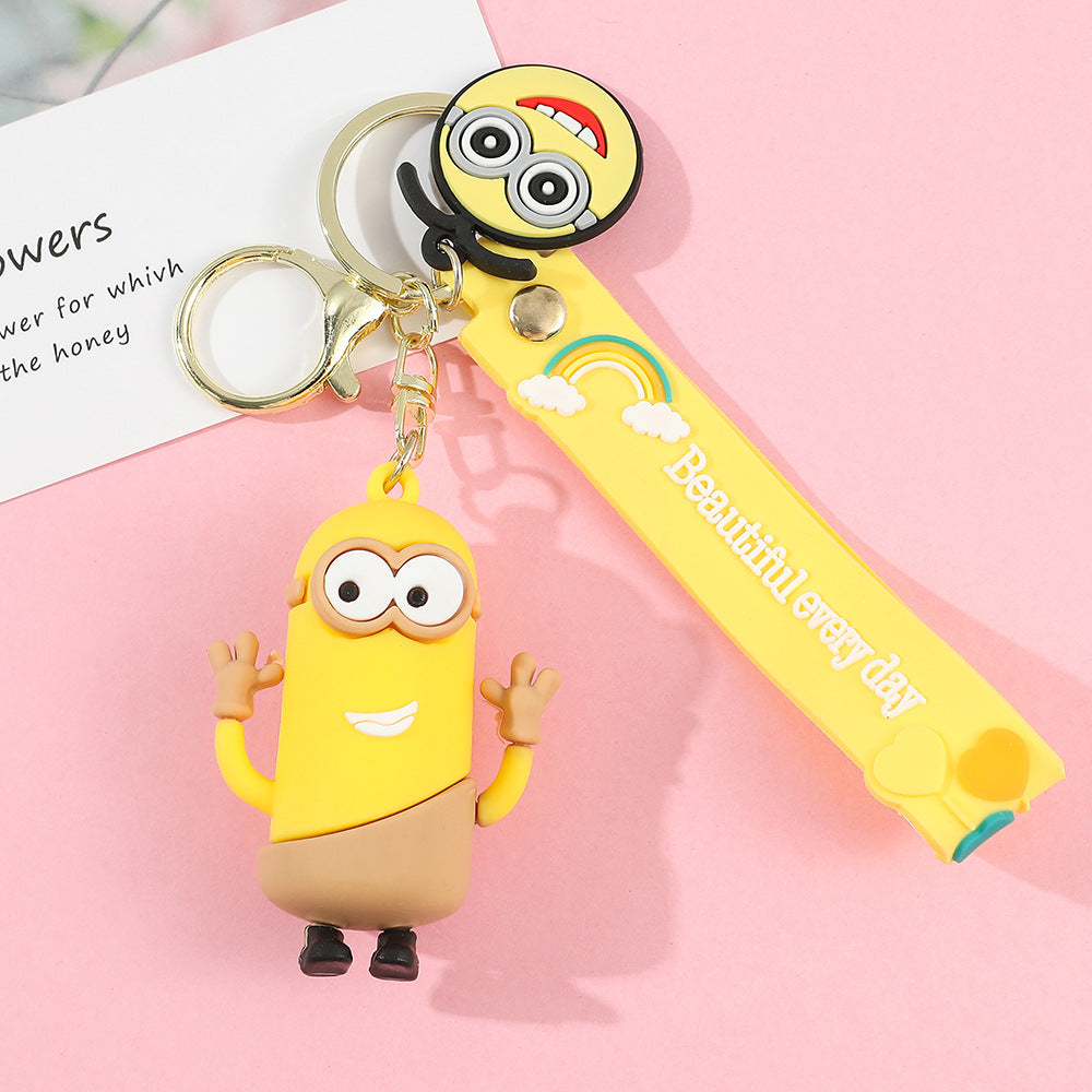 PVC cartoon yellow cute keychain MYA-QiC038