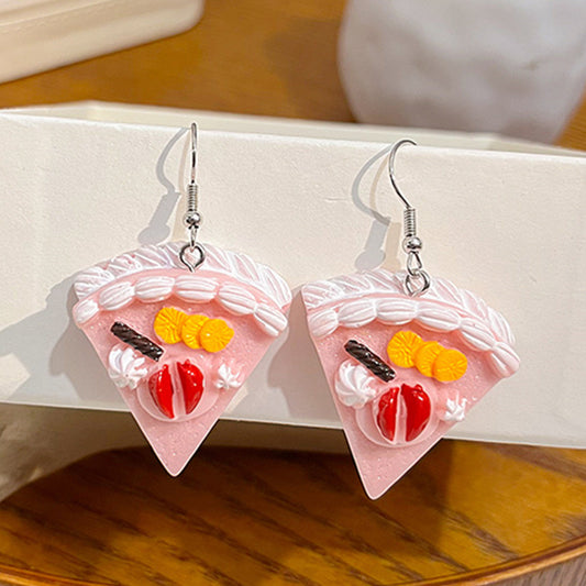 Acrylic Fruit Love Cake Earrings MIC-JianL017