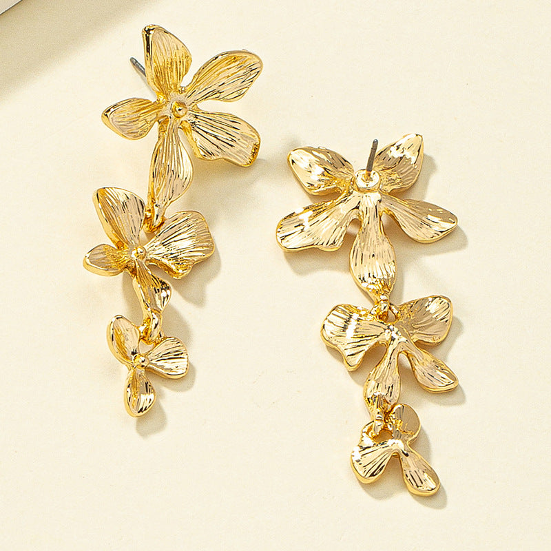 Alloy exquisite flower earrings MIC-AYN018