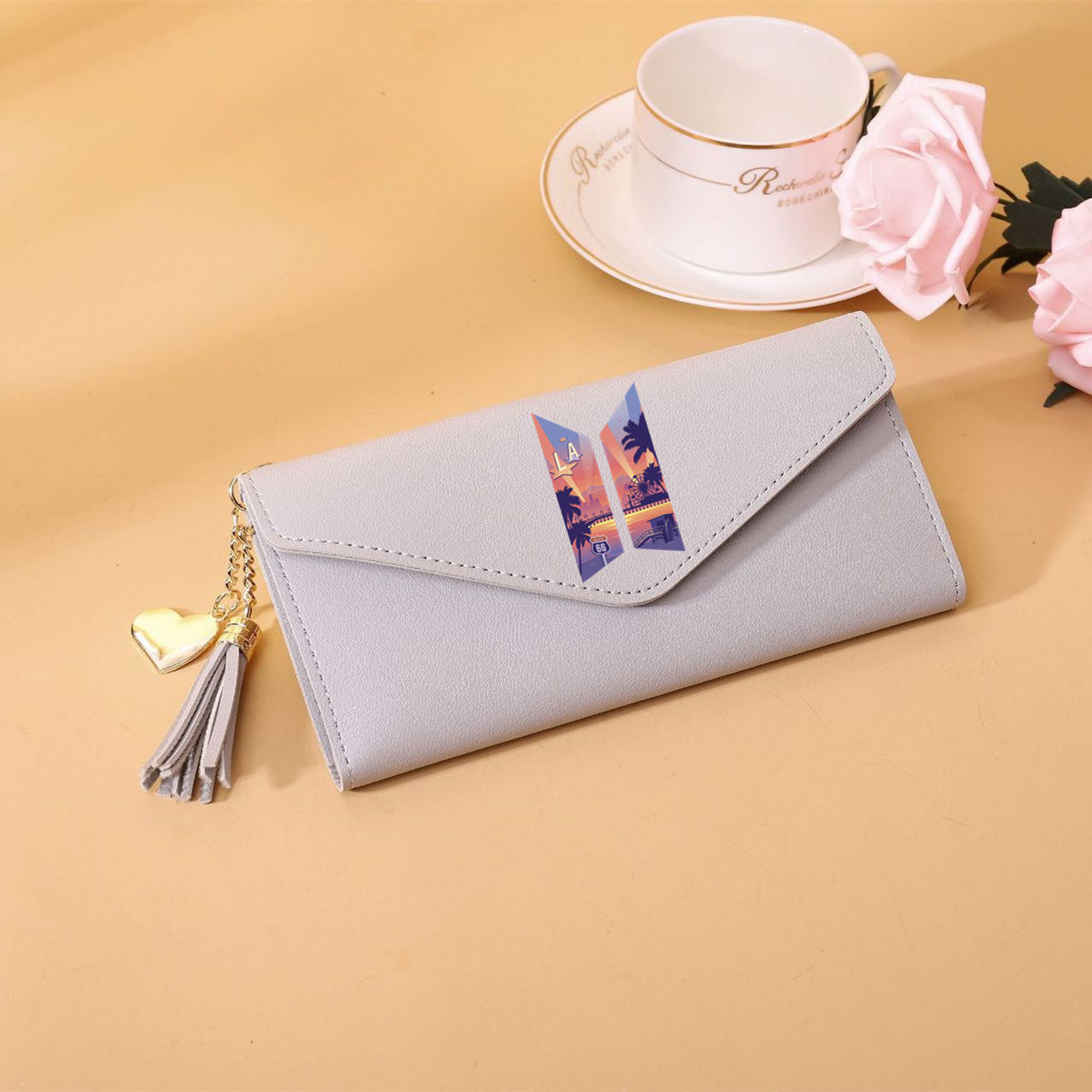 PU CITY series card bag tassel long wallet MIC-XingY014