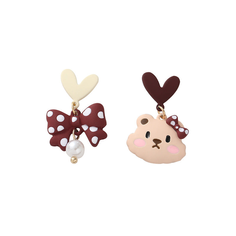 Alloy cartoon bear earrings (Minimo de Compra 2) MYA-SBL004