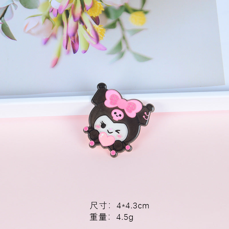 Acrylic cute cartoon hairpin Minimo de compra 3 MIC-LanX001