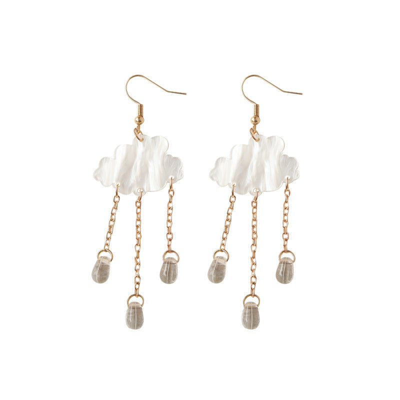 Acrylic Cloud Chain Earrings (Minimo de Compra 3) MYA-OuG046