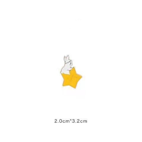 Alloy black and white rabbit brooch (Minimo de compra 2) MIC-DongQ012