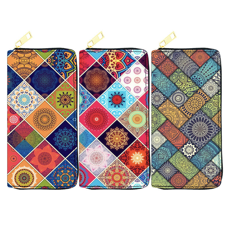 PU Colorful Ethnic Style Wallet (Minimo de compra 3) MIC-JiR041