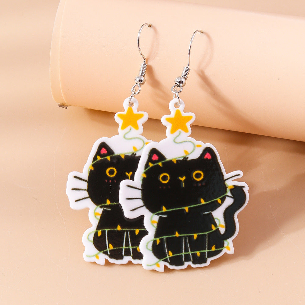 Acrylic New Cute Pet Cat Earrings (Minimo de Compra 2) MYA-YueS007