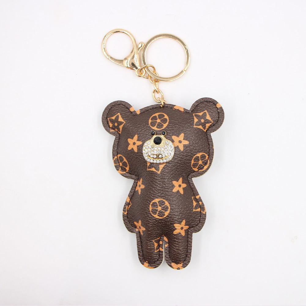 PU Leather Cartoon Bear Keychain MIC-Zuge047