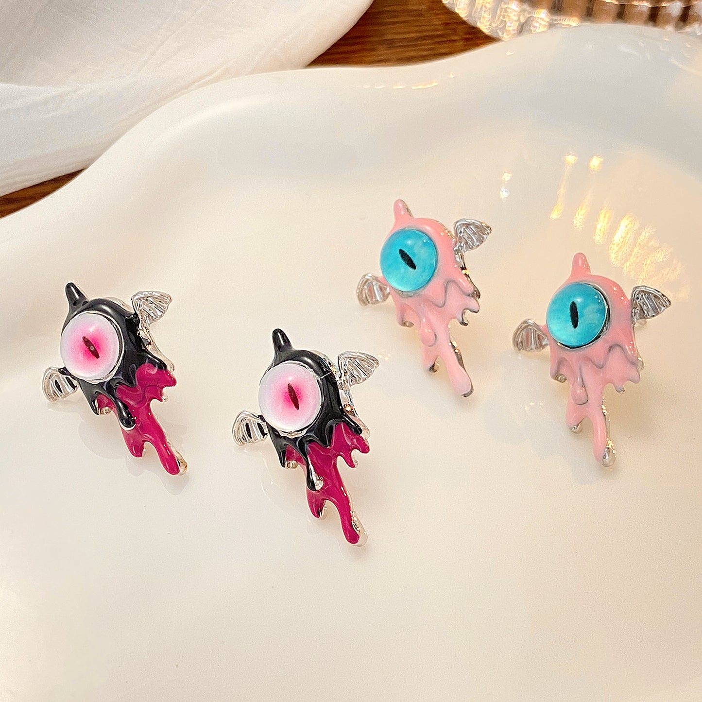 Alloy monster beaded earrings MIC-YiY010