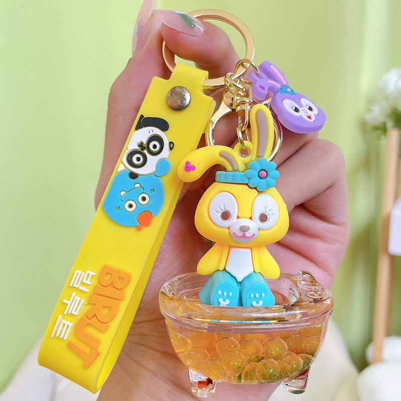 PVC new quicksand cartoon keychain MIC-YanG005