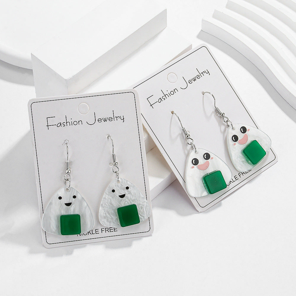 Acrylic Rice and vegetable roll earrings (Minimo de compra 2) MIC-ManT019