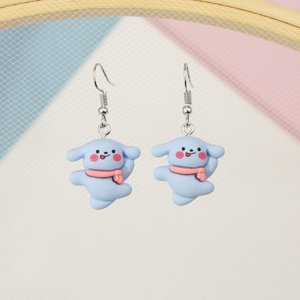 Alloy cartoon animal rabbit elephant earrings MIC-NiQ028