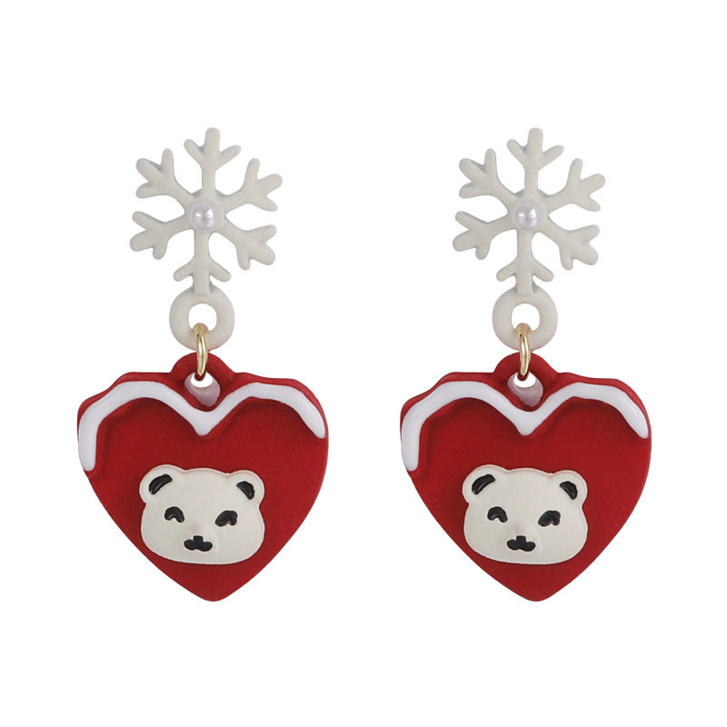 Alloy Christmas series earrings MIC-MiS018