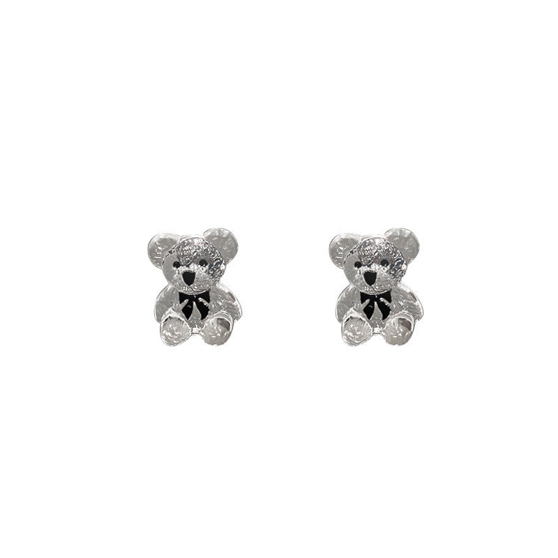 Alloy transparent bear earrings MIC-XiM007