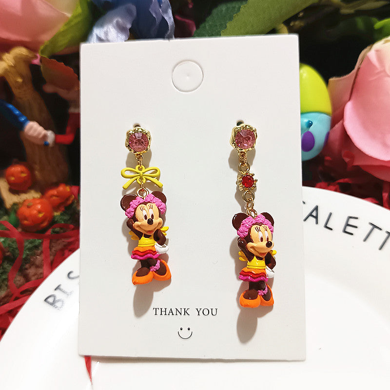 Alloy Donald Duck Minnie Earrings MYA-XingJ082