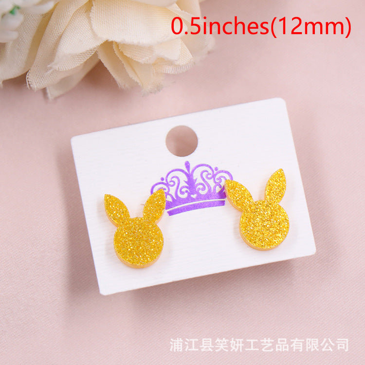 Acrylic Flower Student Earrings (Minimo de compra 5) MIC-XiaoY079