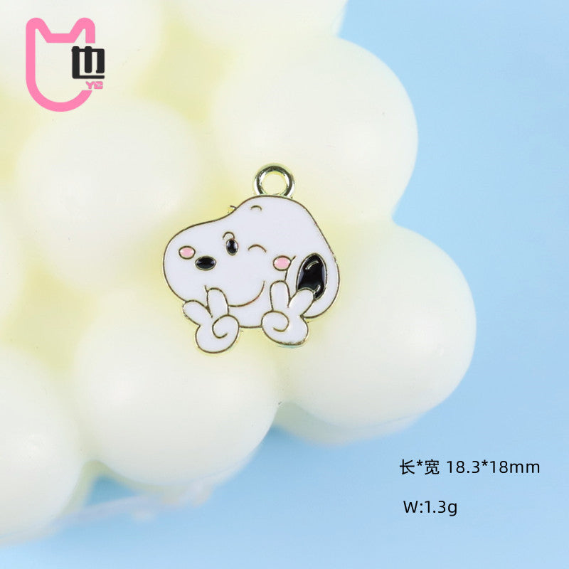 Alloy Dumb Snoopy Dog Accessories (Minimo de compra 10) MIC-ZeY001