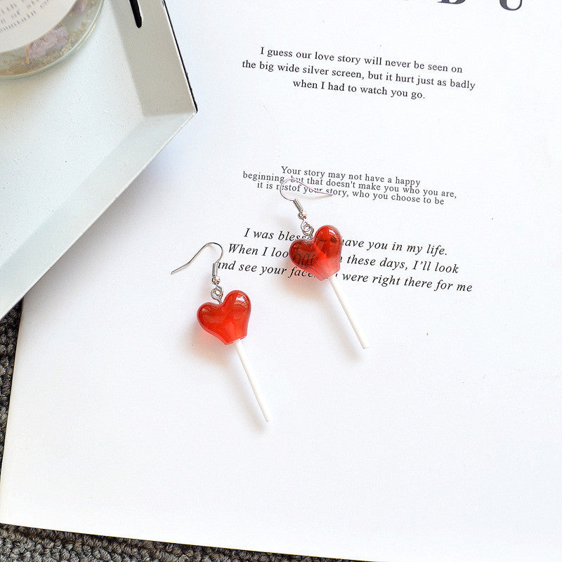 Resin Love Lollipop Ear Clip (Minimo de Compra 2) MIC-XieN041