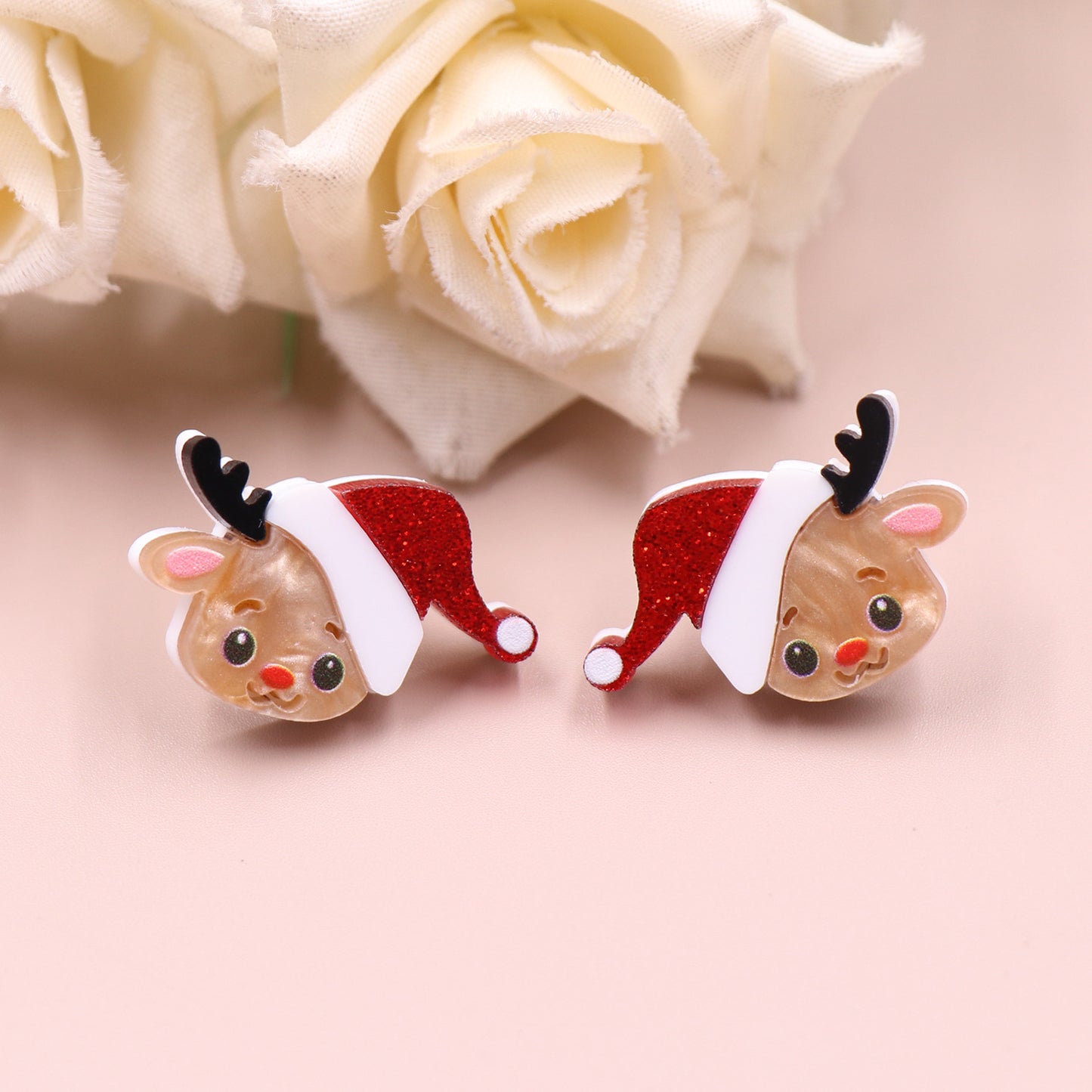 Acrylic Christmas Deer Cute Earrings (Minimo de compra 5) MYA-XiaoY057