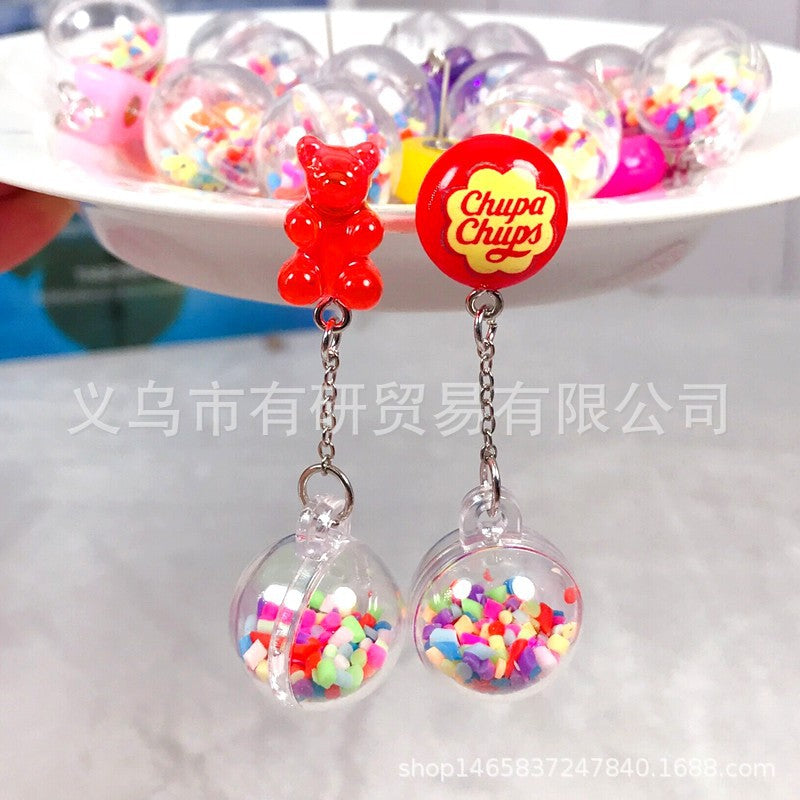 Resin cartoon cute little bear earrings (Minimo de Compra 2) MIC-YouY020