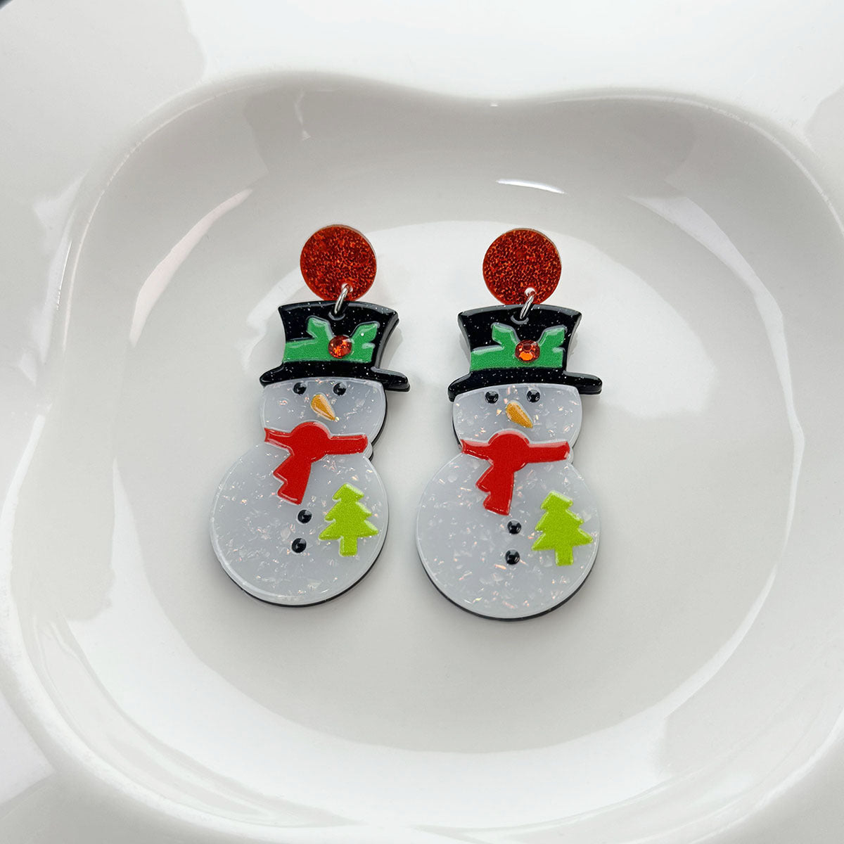 Alloy cartoon cute Santa Claus earrings MIC-MDD179