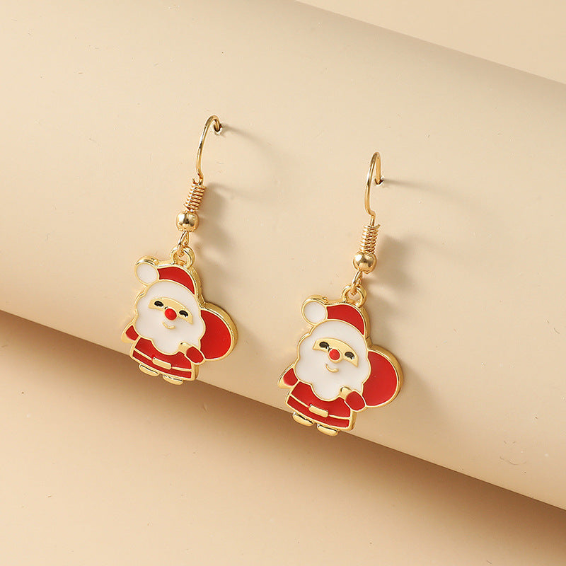 Alloy Cute Cartoon Oil Dropping Earrings MYA-KaiQ025