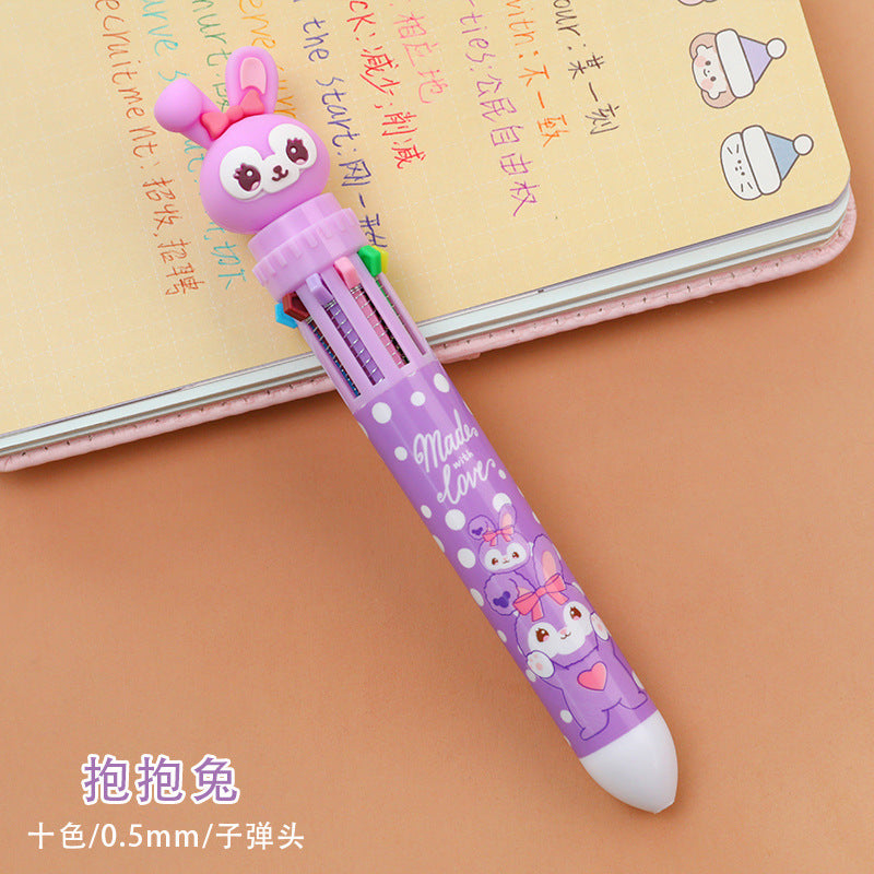 Plastic Cartoon Rabbit Press Gel Pen dichen003