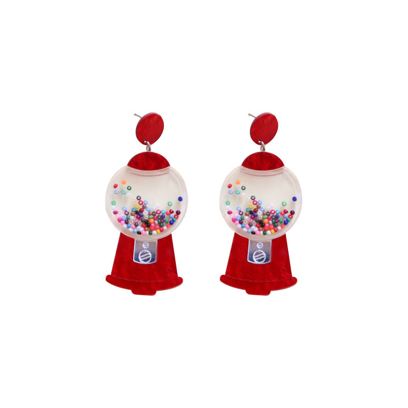 Acrylic crystal ball earrings MIC-OuG080