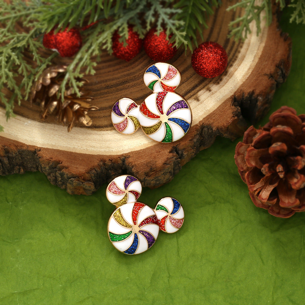 Alloy Christmas Cute Candy Earrings MIC-ManY077