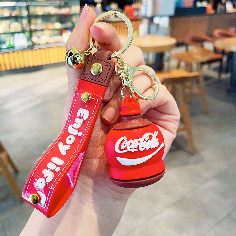 Simulated Beverage Bottle Creative Cute Keychain JWE-KC-LeZi014