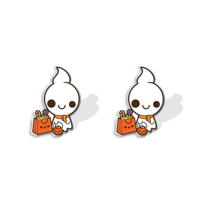 Alloy cartoon funny pumpkin bat earrings (Minimo de compra 5) MIC-XiangL075