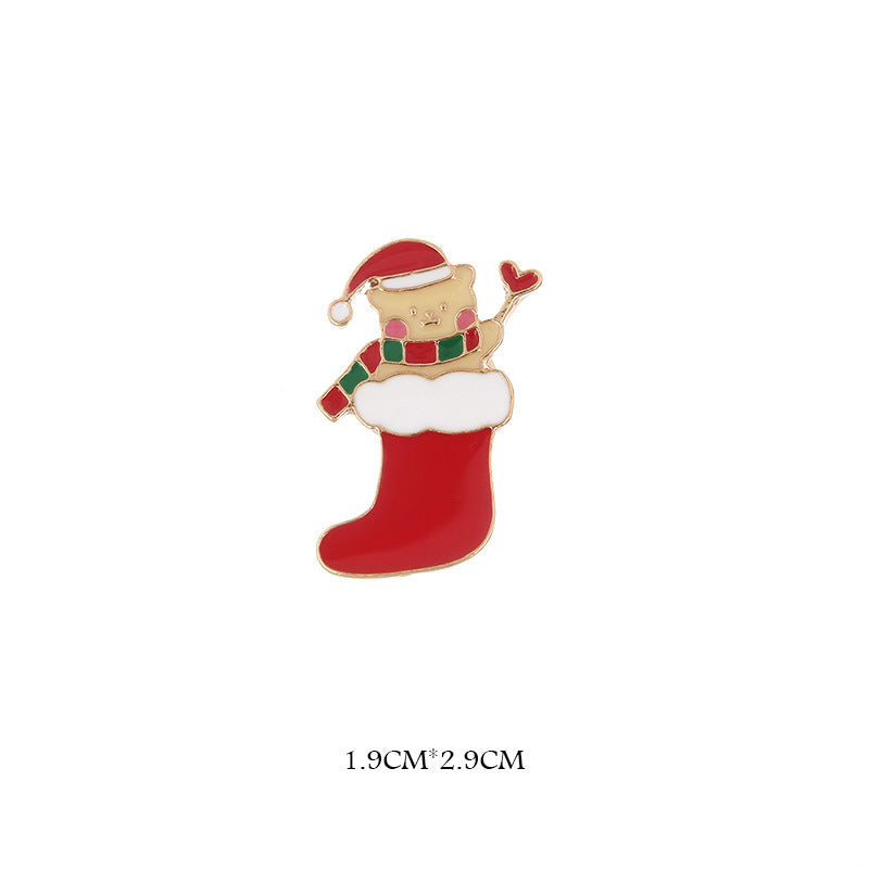 Alloy Cute Christmas Day Series Brooch MIC-QiSen008