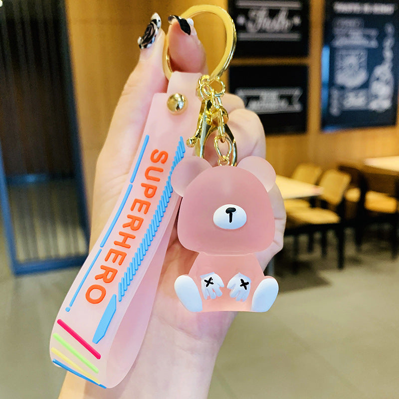 Keychain Resin PVC Metal Transparent Crystal Palm Bear Minimo de compra 2 MIC-YiChang005