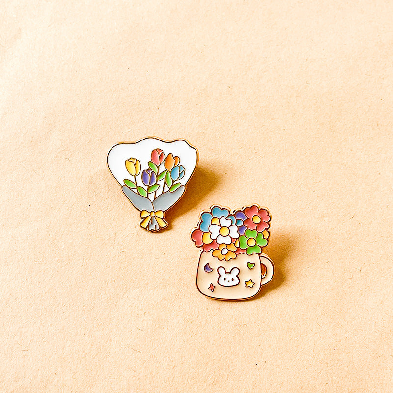 Alloy Fresh Holding Flower brooch (Minimo de compra 6) MIC-ShengM014