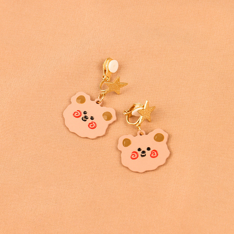 Alloy animal bow earrings （Minimo de compra 2） MYA-FuZ008