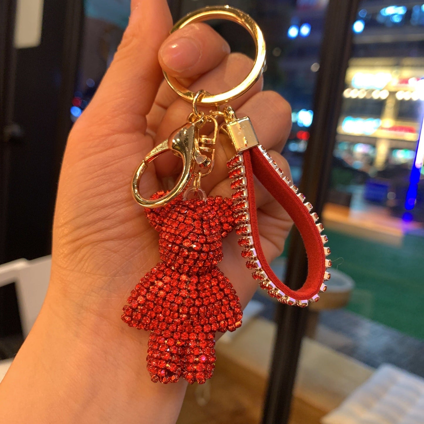 Diamond Bear Alloy Keychain MIC-ShuoT006