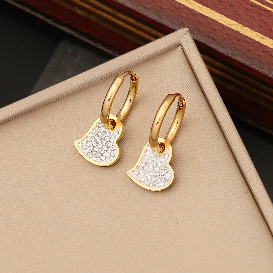 Full Diamond Stainless Steel Earrings