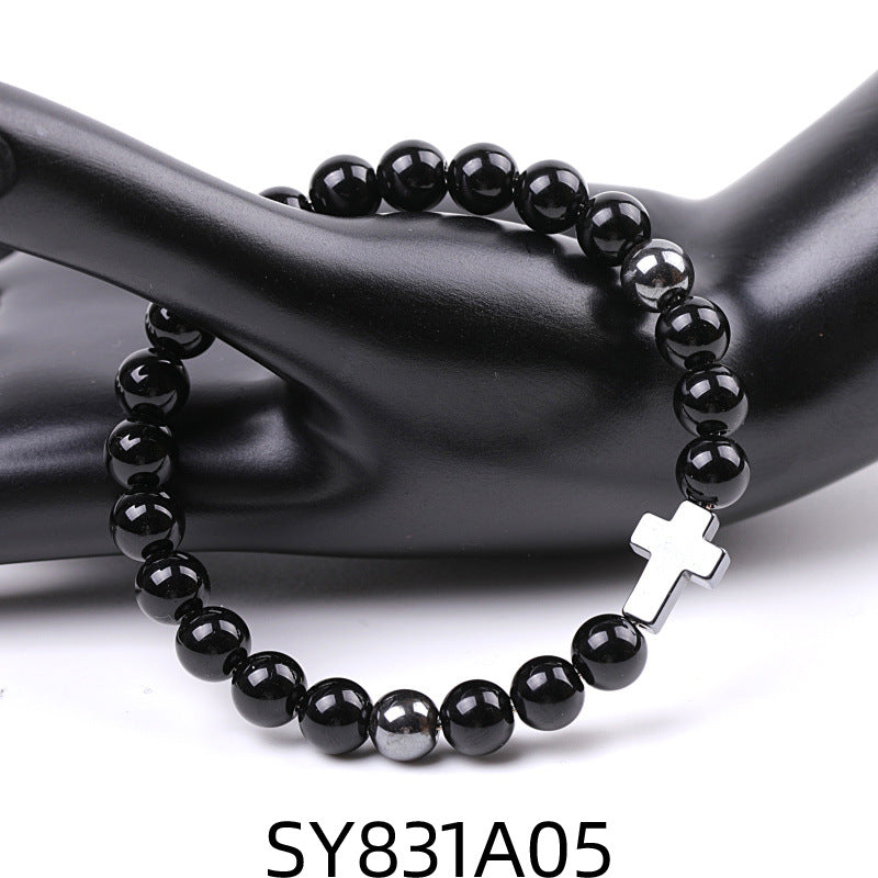 Alloy African Pine Cross Bracelet MIC-XiuH020