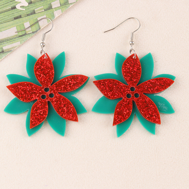 Acrylic Cartoon Christmas Series Earrings MYA-DuA096