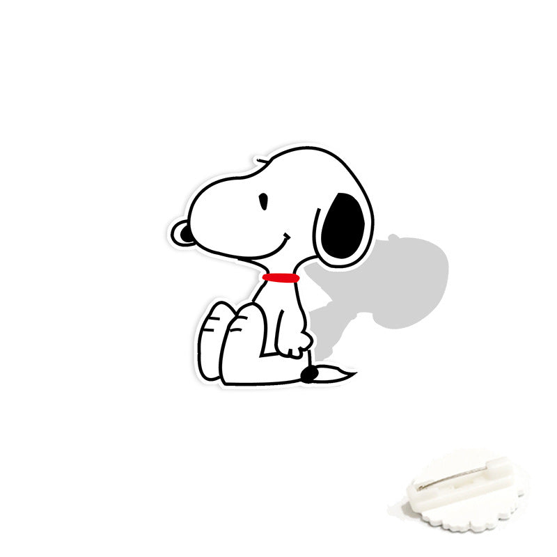 Acrylic cartoon cute Snoopy brooch (Minimo de compra 2) MIC-WeiJ001