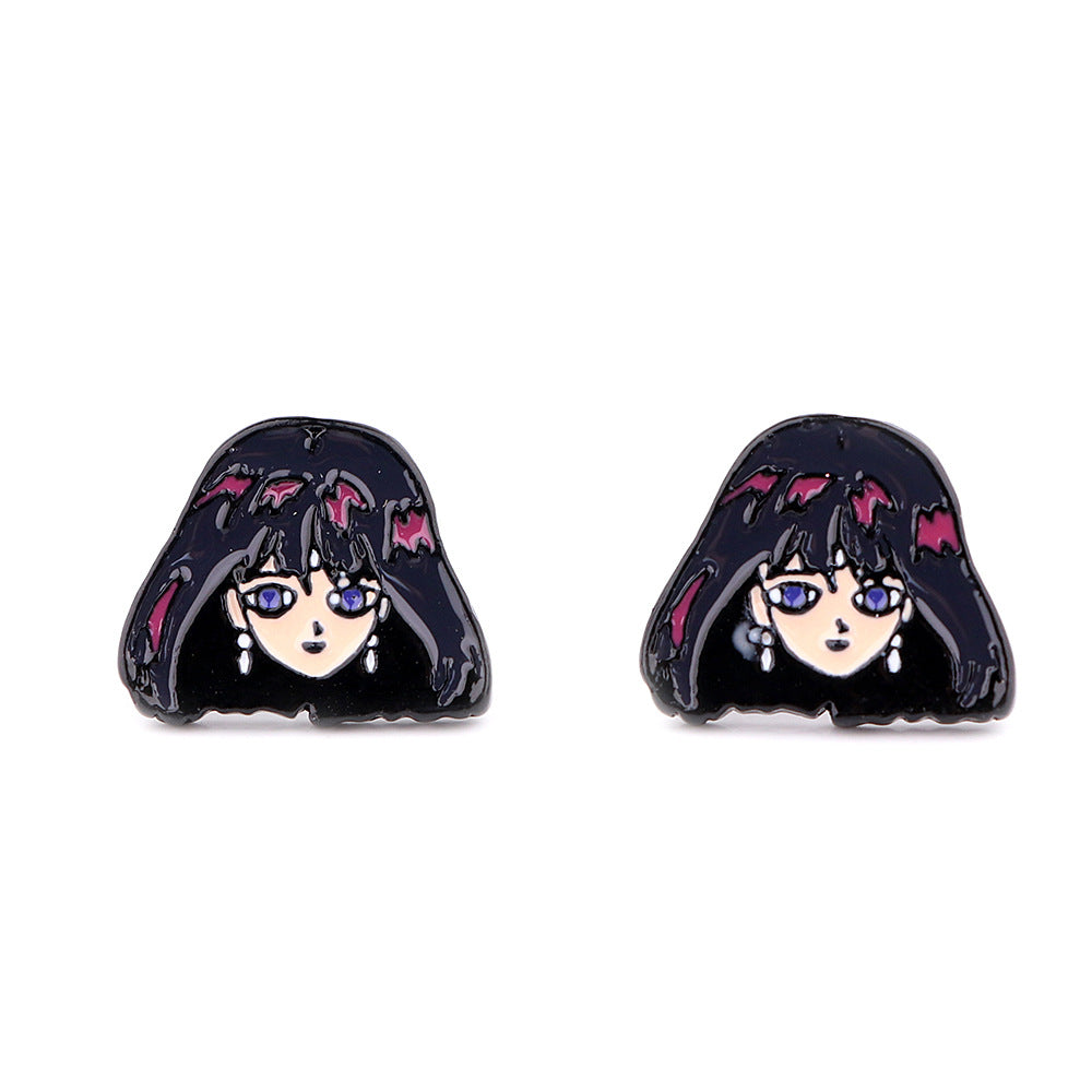 Alloy Beauty Girl Warrior Earrings (Minimo de Compra 5) MIC-KuB022