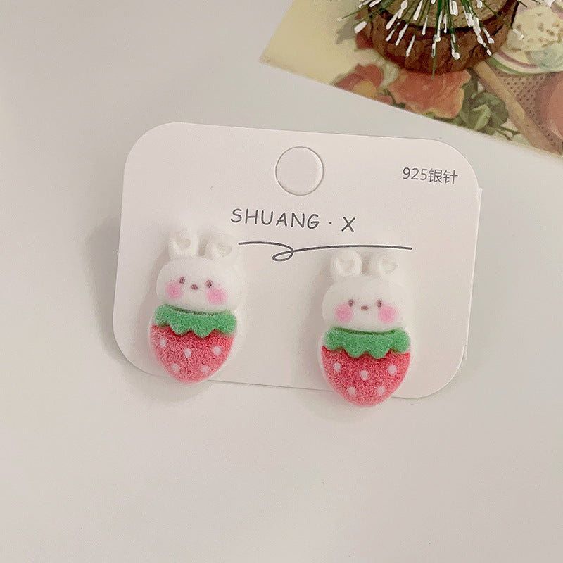 Acrylic flocked cute earrings (Minimo de Compra 2) MYA-ShuangX032