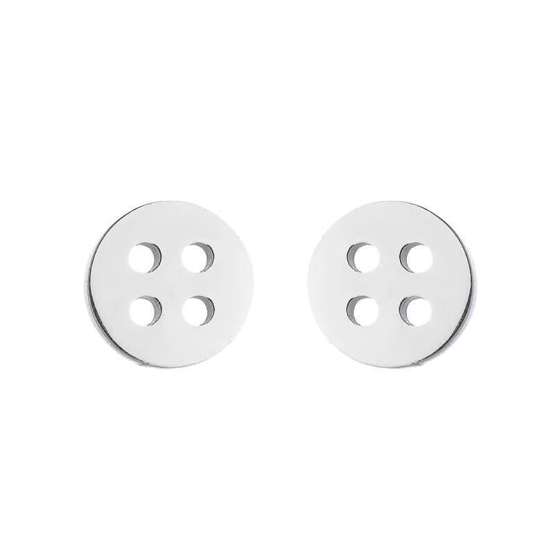 Stainless Steel Buttons Earrings SS033