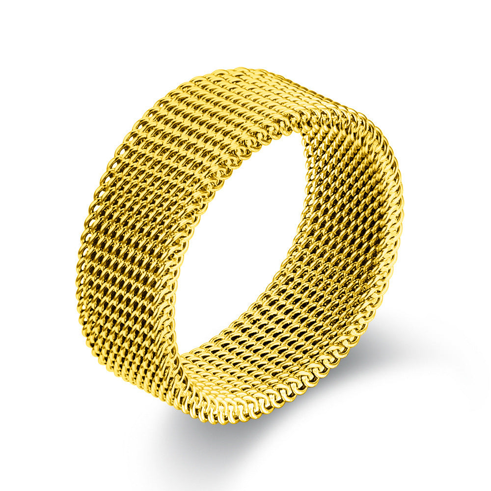 Ring Stainless Steel Tricolor Mesh XinG008