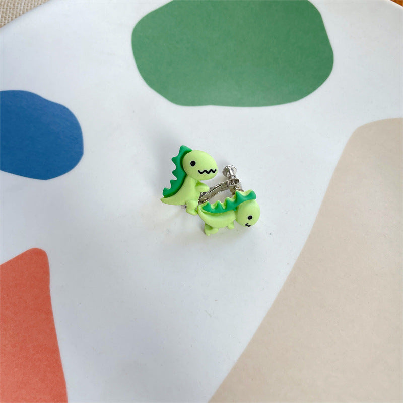 Alloy Green Little Dinosaur Earrings MIC-ABL017