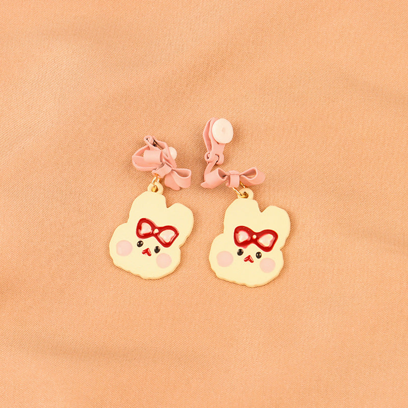 Alloy animal bow earrings （Minimo de compra 2） MYA-FuZ008