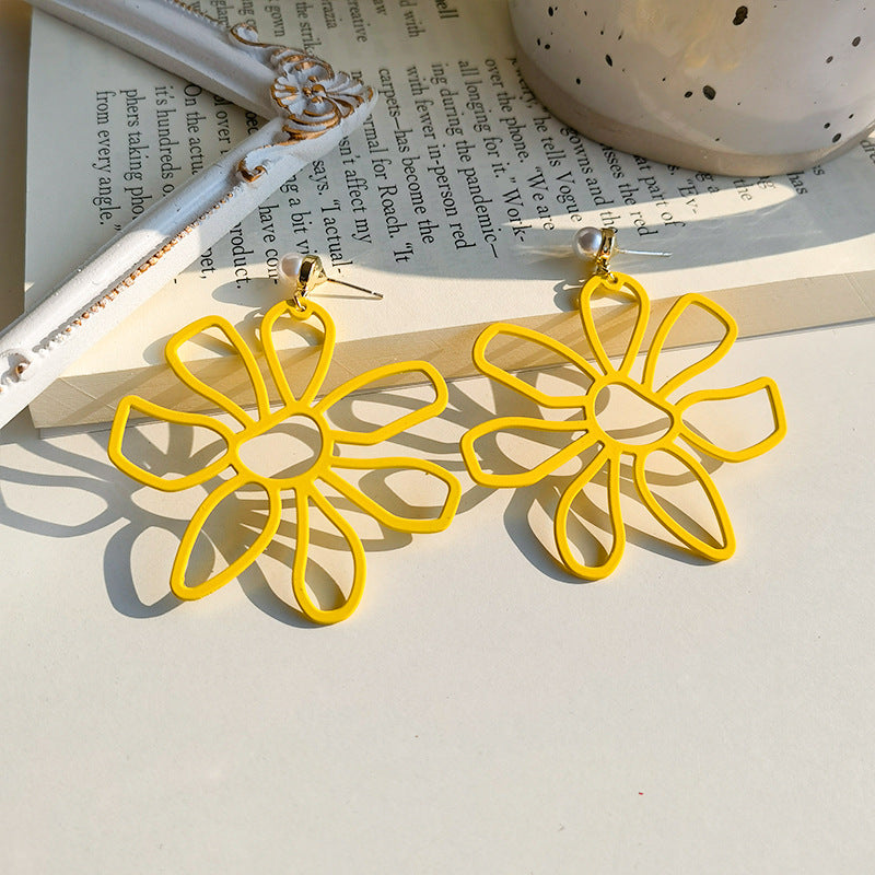 Alloy Candy Flower Earrings MIC-JiuY022