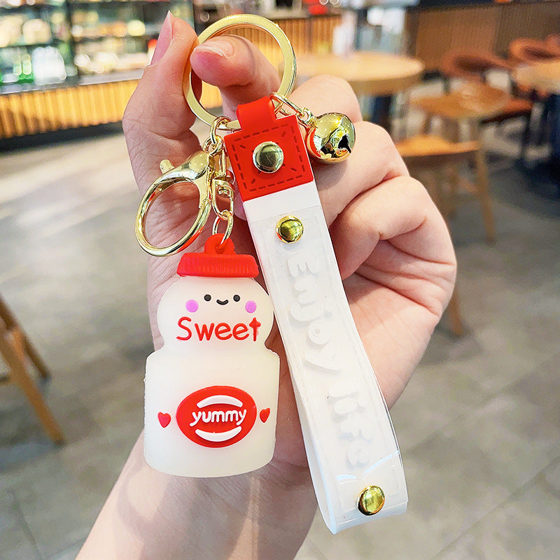 Simulated Beverage Bottle Creative Cute Keychain JWE-KC-LeZi014