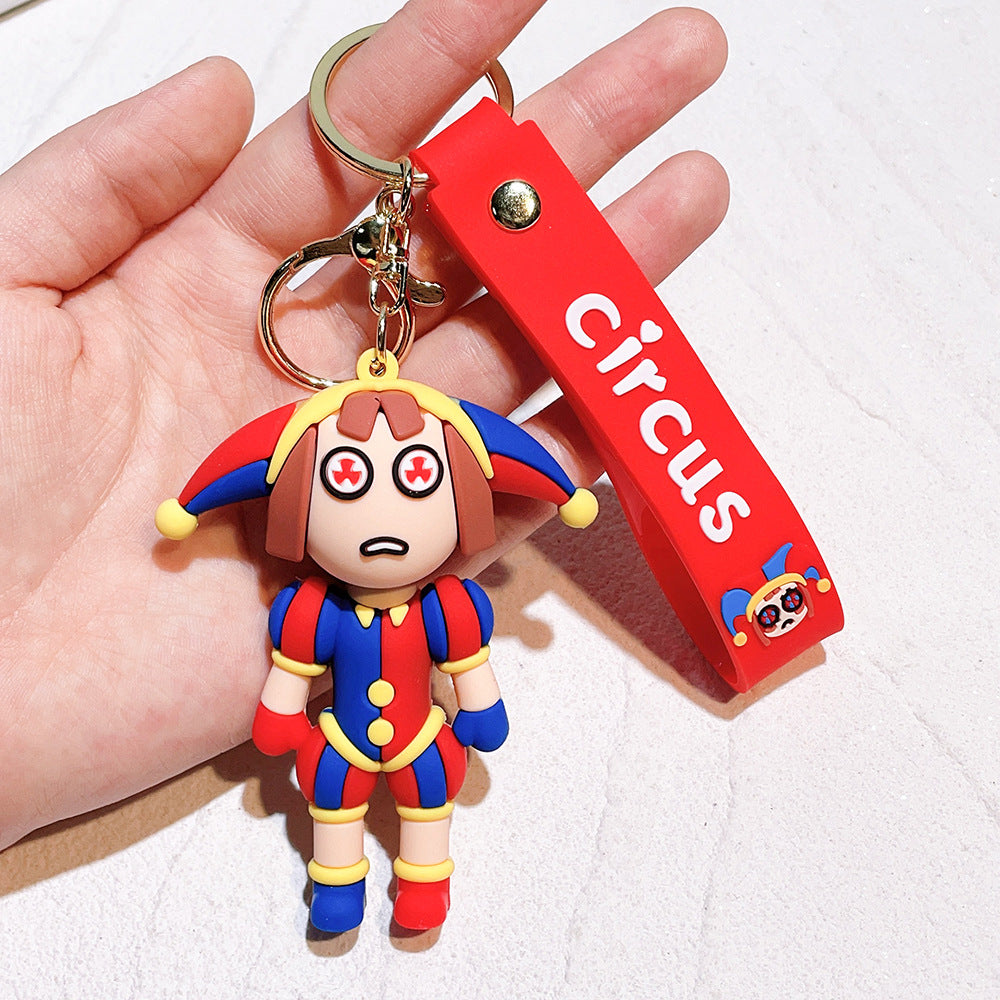 PVC cartoon magical digital circus keychain MIC-QiC026