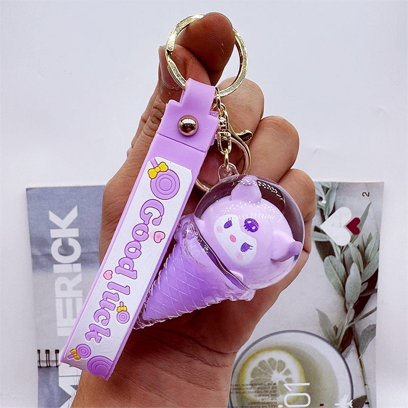 PVC cartoon floating oil keychain MYA-DMF013